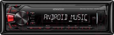 Бездисковая автомагнитола Kenwood KMM-101RY - фронтальный вид