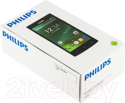 Смартфон Philips S398 (черный + желтая сменная панель) - упаковка