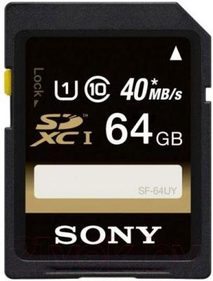 Карта памяти Sony SDXC UHS-I U1 Class 10 64GB (SF64UYT) - общий вид