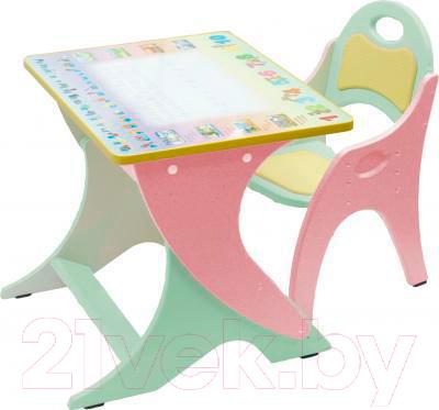 Комплект мебели с детским столом Tech Kids Фиксики 14-409 (фисташковый и розовый)