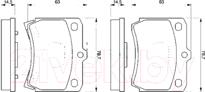 

Тормозные колодки Bosch, 0986493550