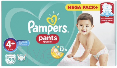 Подгузники-трусики детские Pampers Pants Maxi Plus (99шт)