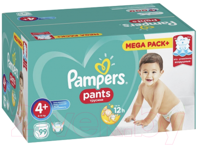 Подгузники-трусики детские Pampers Pants Maxi Plus (99шт)