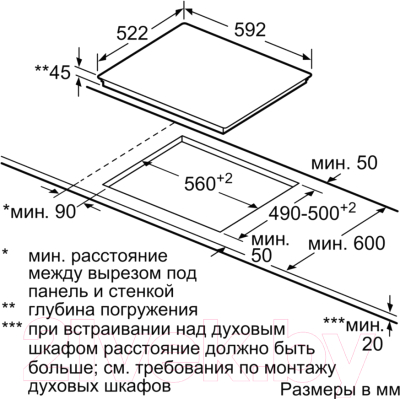 Комплект встраиваемой техники Bosch HBG378EB0R + PKF651B17