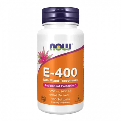 Витамин NOW E 400 IU With Mixed Tocopherols (100 капсул) - 