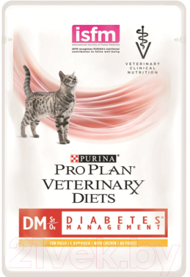 Влажный корм для кошек Pro Plan Veterinary Diets DM St/Ox с курицей (85г)