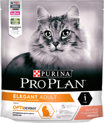 Сухой корм для кошек Pro Plan Elegant с лососем (400г)