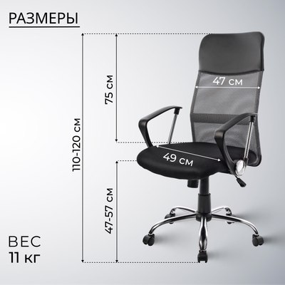 Кресло офисное Mio Tesoro Монте AF-C9767 (черный/серый)