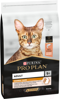 Сухой корм для кошек Pro Plan Elegant с лососем (10кг)