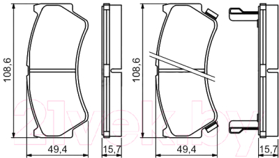 

Тормозные колодки Bosch, 0986494234