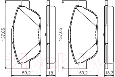

Тормозные колодки Bosch, 0986494564