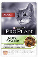 Влажный корм для кошек Pro Plan Nutri Savour Adult с ягненком в желе (85г) - 