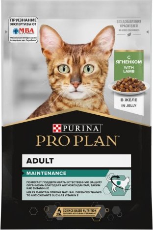 Влажный корм для кошек Pro Plan Nutri Savour Adult с ягненком в желе (85г)