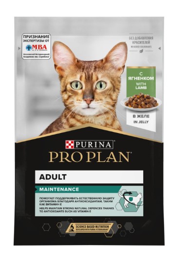 Влажный корм для кошек Pro Plan Nutri Savour Adult с ягненком в желе (85г)