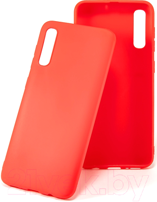 Чехол-накладка Case Matte для Galaxy А50 (красный матовый)