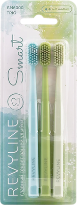 Набор зубных щеток Revyline SM6000 Smart Trio Limpet Shell/White Grape/Lime Cream / 9168 (3шт) - 
