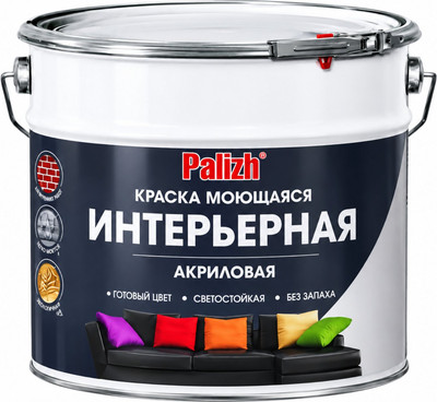 Эмаль Palizh Акриловая интерьерная моющаяся