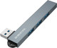 USB-хаб Borofone FH1 4в1 USB - USB2.0x3+USB3.0 (металлик) -