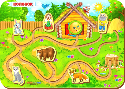 

Развивающая игрушка WoodLand Toys, Лабиринт сказки Колобок / 114105