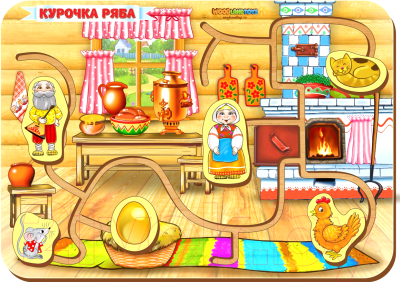

Развивающая игрушка WoodLand Toys, Лабиринт сказки Курочка Ряба / 114106