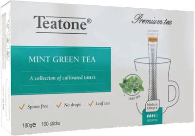 Чай пакетированный Teatone Зеленый с мятой