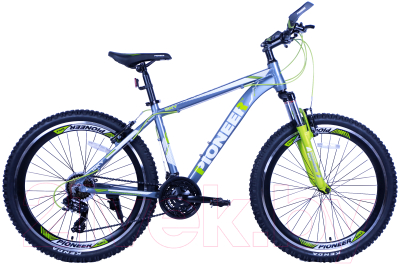 Велосипед PIONEER Sky (17.5, серый/зеленый/белый)