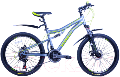 Велосипед PIONEER Comandor (17, серый/черный/зеленый)
