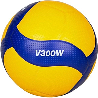 Мяч волейбольный Mikasa V300W (размер 5, желтый/синий) - 