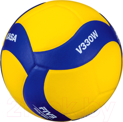Мяч волейбольный Mikasa V330W (размер 5, желтый/синий)