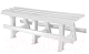 Миниатюра изображения товара Скамья садовая Стандарт Пластик Групп №3 (белый)