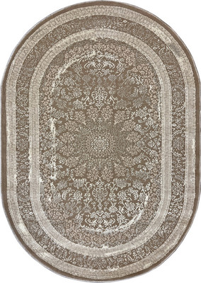 Коврик Bossan Saphir E627A-KREM-K.KAHVE-OVAL (0.8x1.5) - 