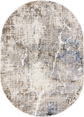 Коврик Behram Vegas T2954RE-CREAM-D.GREY-OVAL (0.8x1.5) - 
