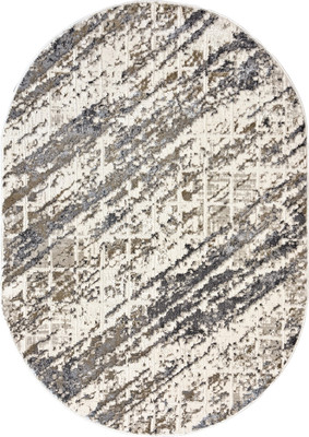 Ковер Behram Vegas T2187RE-CREAM-D.GREY-OVAL (2x3) - 