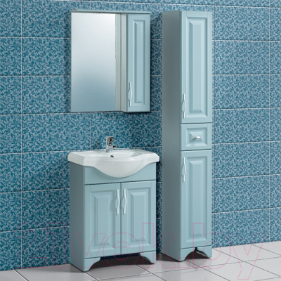 Шкаф с зеркалом для ванной Акваль Классик / В2.6.04.6.1.2