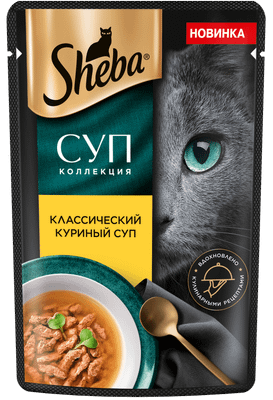 Влажный корм для кошек Sheba суп с курицей