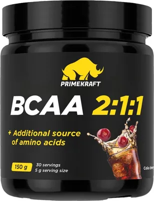 Аминокислоты BCAA Prime Kraft 2:1:1 (150г, кола/вишня) - 