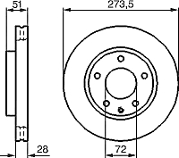 Тормозной диск Bosch 0986479016 - 
