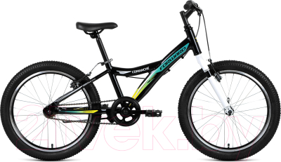 Детский велосипед Forward Comanche 20 1.0 2019 / RBKW91601002 (черный/зеленый)