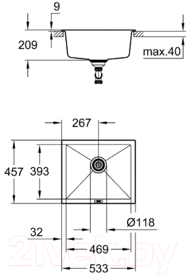 Мойка кухонная GROHE 31654AT0