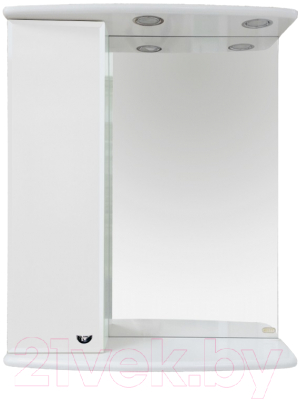 Шкаф с зеркалом для ванной Misty Астра 55 L / Э-Аст04055-01СвЛ