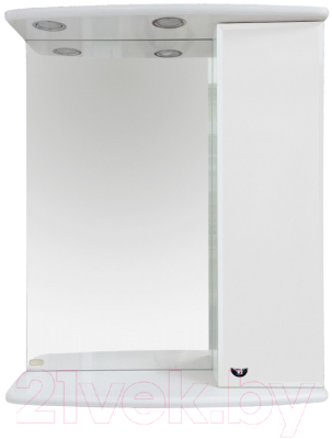 Шкаф с зеркалом для ванной Misty Астра 55 R / Э-Аст04055-01СвП