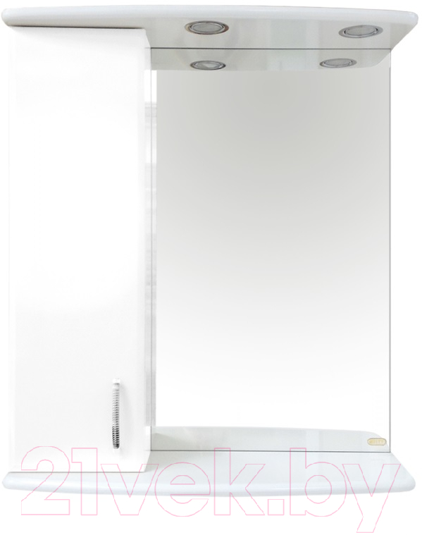 Шкаф с зеркалом для ванной Misty Астра 60 L / Э-Аст04060-01СвЛ