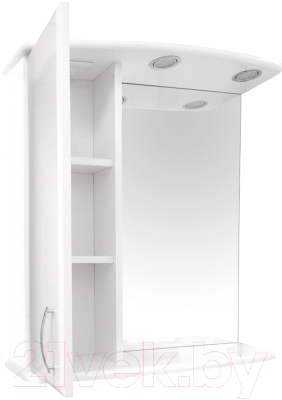 Шкаф с зеркалом для ванной Misty Астра 60 L / Э-Аст04060-01СвЛ