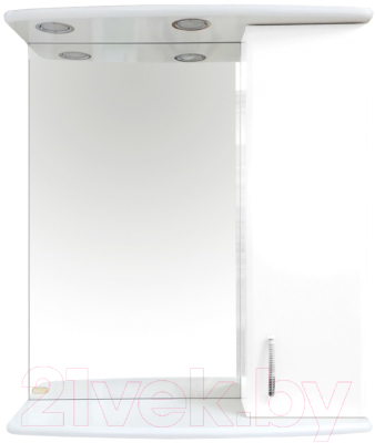 Шкаф с зеркалом для ванной Misty Астра 60 R / Э-Аст04060-01СвП