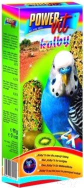 Корм для птиц Power Vit Kolby с киви для волнистых попугаев / PV 62111 (90г)