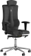 Кресло офисное Kulik System Elegance азур/хром (черный с подголовником) - 