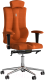 Кресло офисное Kulik System Elegance+ азур/хром с подголовником (оранжевый) - 