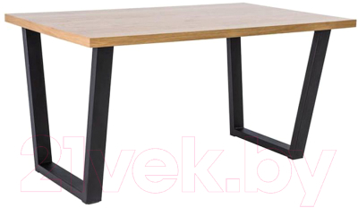 Обеденный стол Signal Valentino 120 (дуб натуральный/черный)