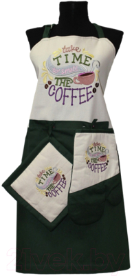 Набор кухонного текстиля MATEX Time To Smell The Coffee 04-356 (изумрудный)