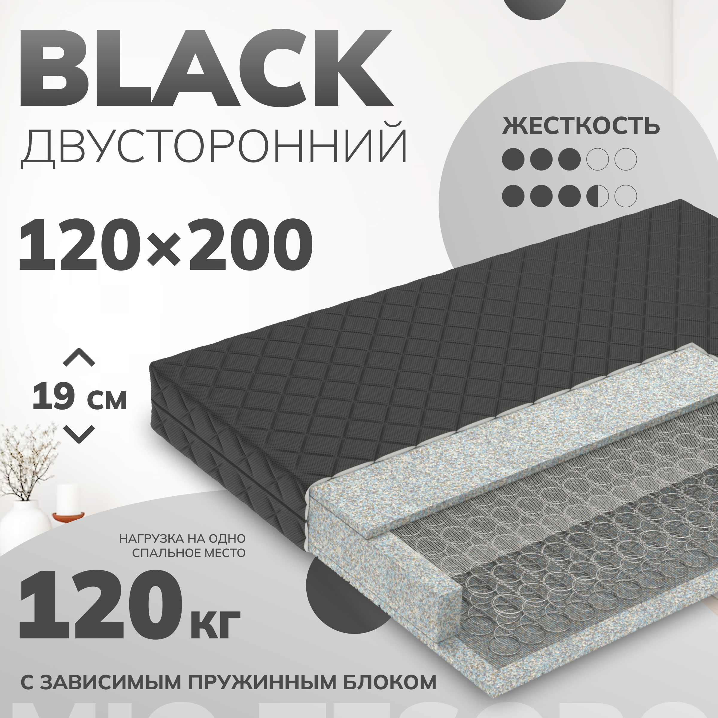 Матрас Mio Tesoro Black 1.306 120x200
